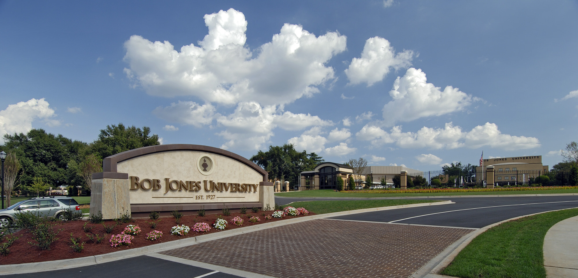 Bob Jones New Campus Entrance and Center Triangle